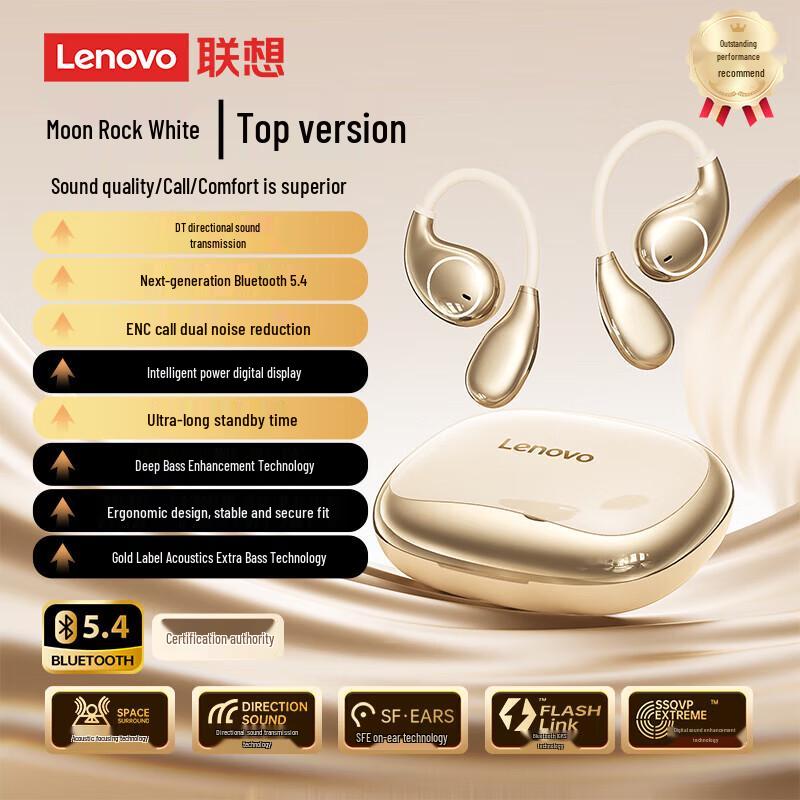 Lenovo Zestaw słuchawkowy sportowy Bluetooth z zaczepem na ucho TA320