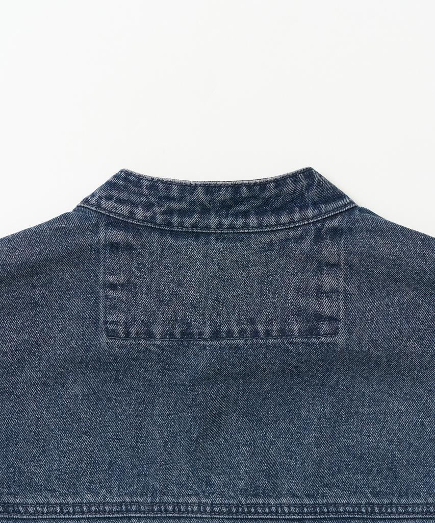Excontainer Crop Field Denim Jacket (Washed Indigo)