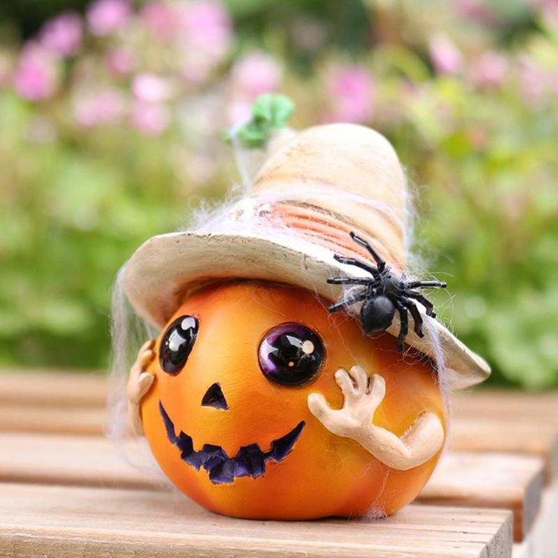 Halloween Pumpkin Decorations Halloween Pumpkin Figurines for Outdoor Indoor Home Table Decors Funny Pumpkin Ornament HX6C