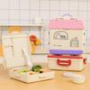 Cartoon Children's Lunch Box House Shape Fresh Keeping Storage Box Creative Food Container  Camping