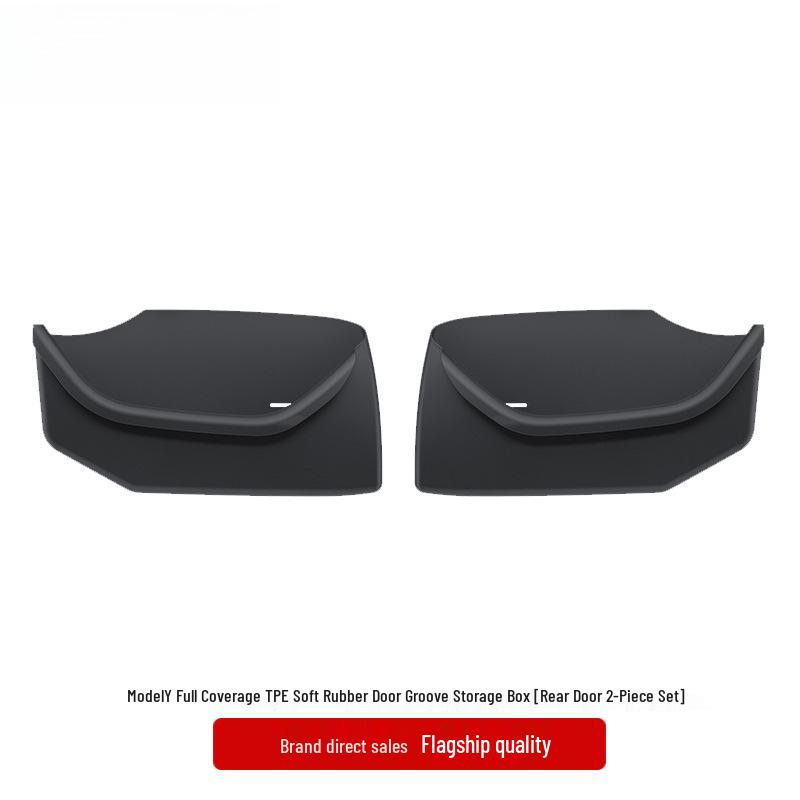 Tesla Model Y/3 Verbesserte Türablagebox & Schlitzmatten-Set