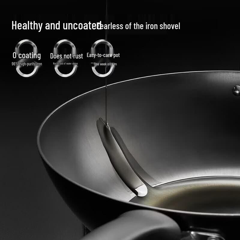 ASD 34cm Cast Iron Wok