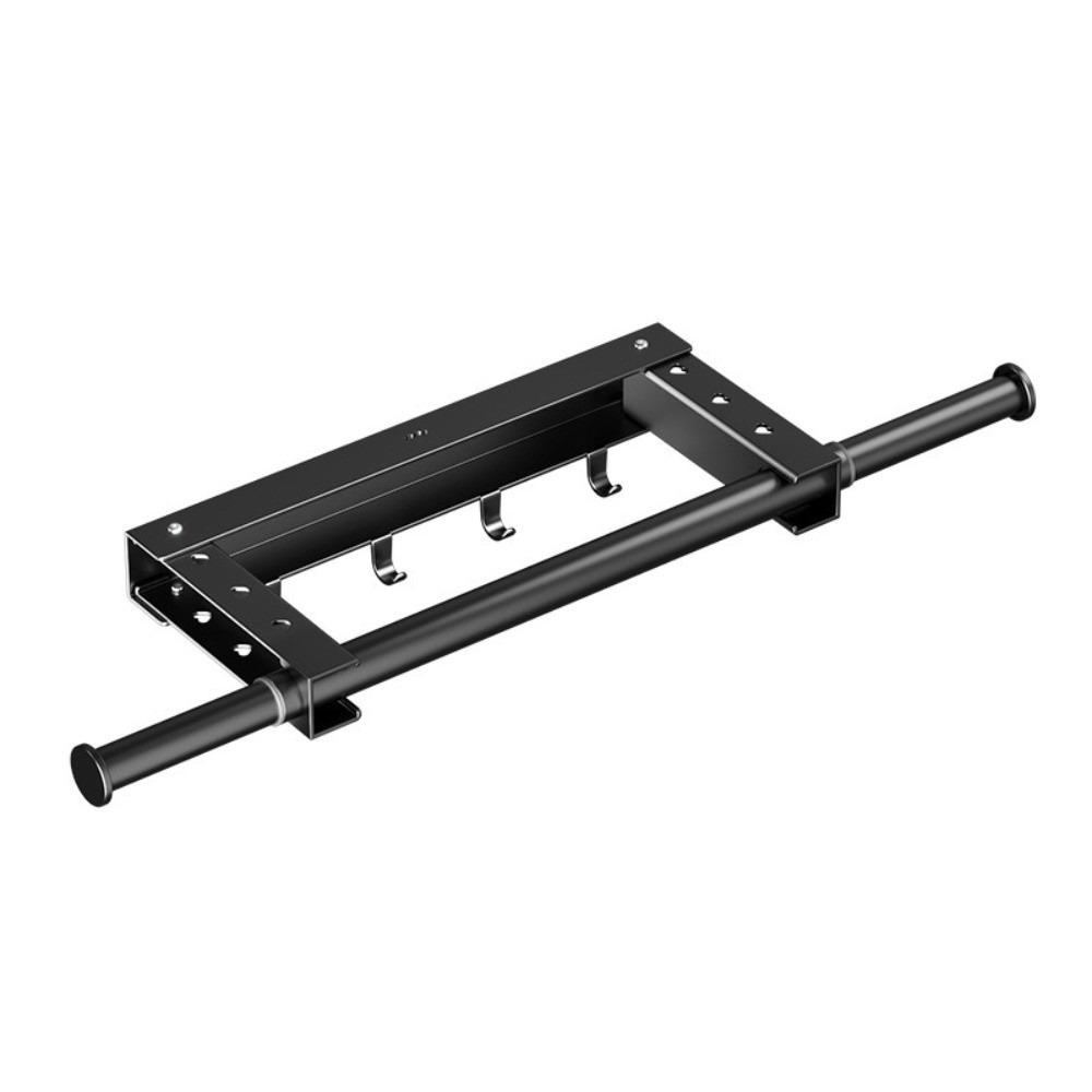 Stainless Steel Telescopic Clothes Rack Wall Mounted Adjustable Length Clothes Drying Rack Punch-free Clothes Hanger Home чёрный