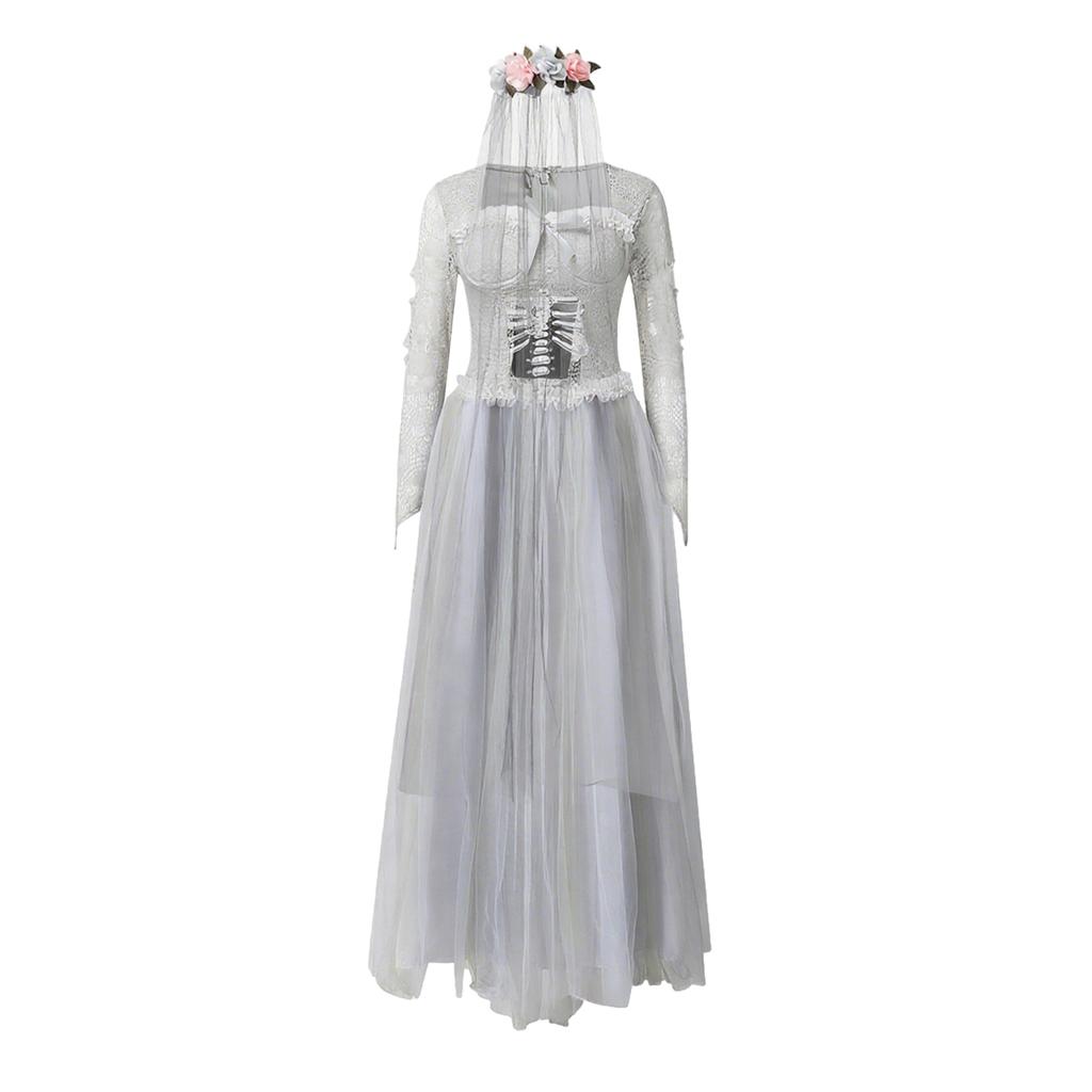 Child COS Dress Up Suit Mesh Dress 2PCS SET