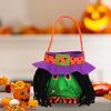 Spooky Design Pumpkin Candy Bag Velvet Material Kids Candy Bag  Trick Or Treat Event