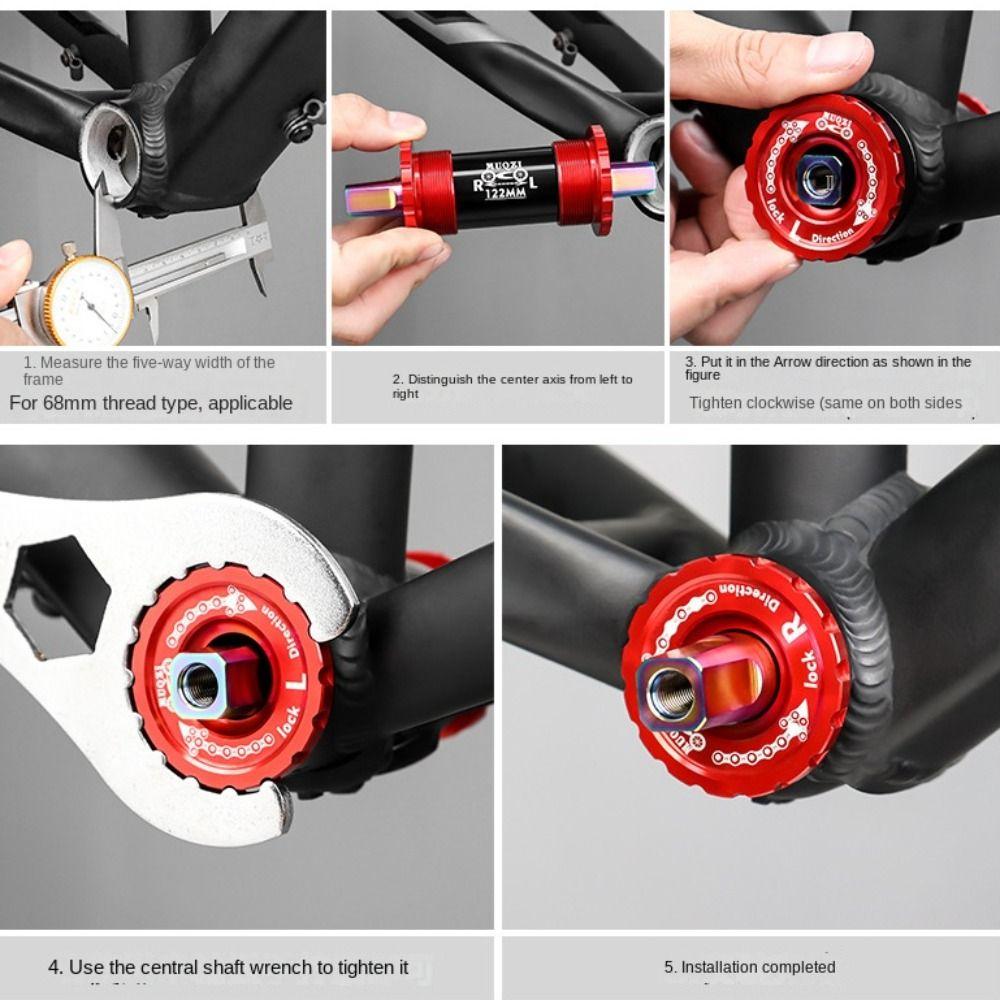 Kit Crankset Part Bike Axle Bike Crankset Shaft Bicycle Bottom Bracket Ceramic Axle Bicycle BB