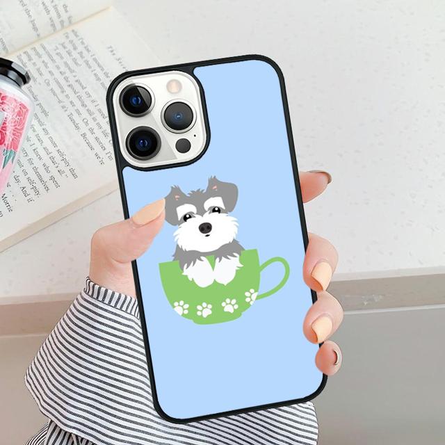 Cute Pet Dog Miniature Schnauzer phone Case For iPhone 17 Air 16 15 14 Plus apple 16 11 12 13 Pro Max coque