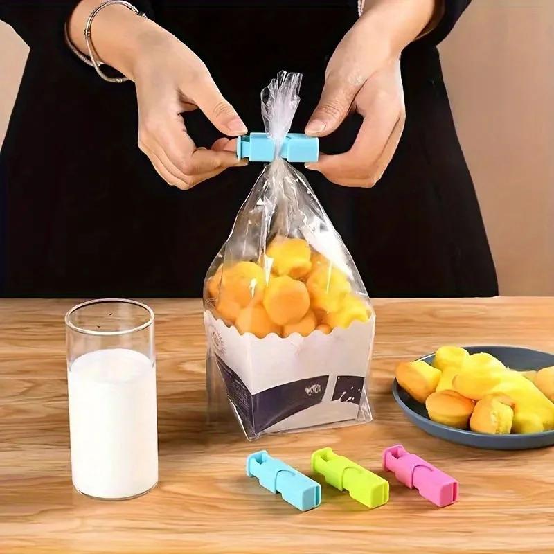 10pcs Bread Bag Clips, Food Sealing Clips for Kitchen Use, Moisture-Proof Plastic Bag Sealer for Various Bags