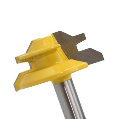 Power Tool-45 Grad 8mm Schaft Lock Gehrung Router Bit Trimmer Fräsen Joint Zapfen Cutter HQ