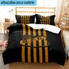 3pcs Powerful Football Crest Design Printed Bedding Set Duvet Cover Closure Includes 1 Duvet Cover & 2 Pillowcases Bedding Sets Home Decor Gifts