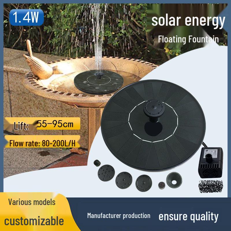 Zonnepaneel Drijvende Fontein met Watertekort Bescherming - Verkrijgbaar in 13CM, 16CM en 18CM Maten