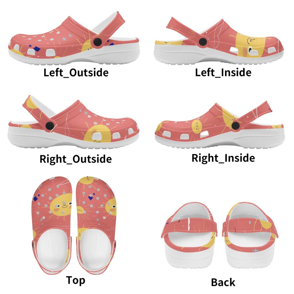 Printed EVA Clogs Sandals Women Men Soft Sole Lightweight Slip On Casual Slippers Soft Sole Summer Shoes Daily Comfort Wear