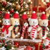 6pcs New Christmas Teddy Bear 16cm Size Bag Decor Xmas Tree Charm Plushie Multi-color Cute Animal Pendant Holiday Decor
