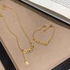 Exploding Crushed Ice Ice Five Emperors Copper Coins Sand Gold Necklace Lucky Treasure Bracelet Qian Duoduo Clavicle Chain Female