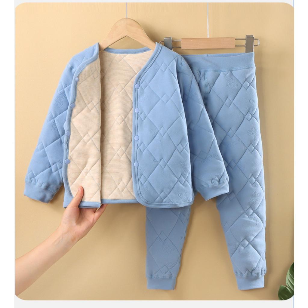 School Uniform Artifact:Children's Autumn and Winter Cotton Jacket, Cotton Pants, Warm Cotton Jacket for Boys and Girls, Inner Lining FSchool Students