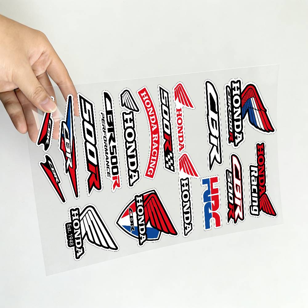 AQU1 FOR HONDA CBR500R Reflective motorcycle stickers, 3M safety warning at night in the dark scooter helmets