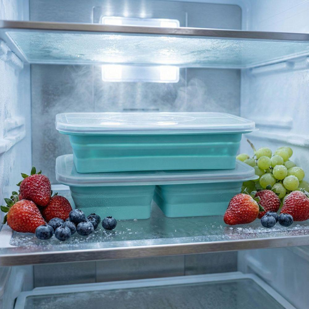 Reusable Silicone Freezer Tray with Lid Soup Cubes Tray New Silicone Freezer Mold  Freezer Use