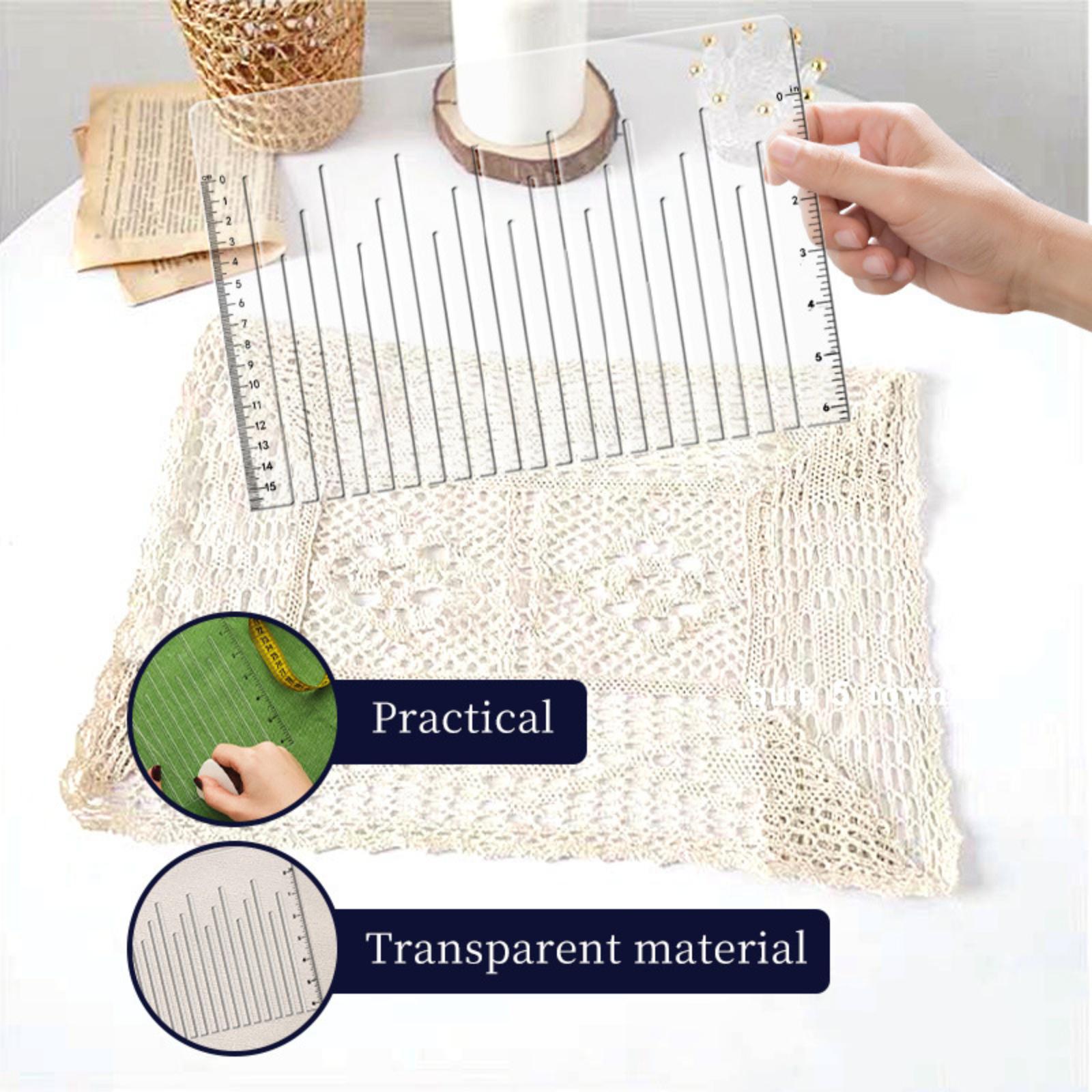 

Линейка для ткани с цветочным рисунком Прозрачная акриловая швейная линейка Инструмент для резки One Size