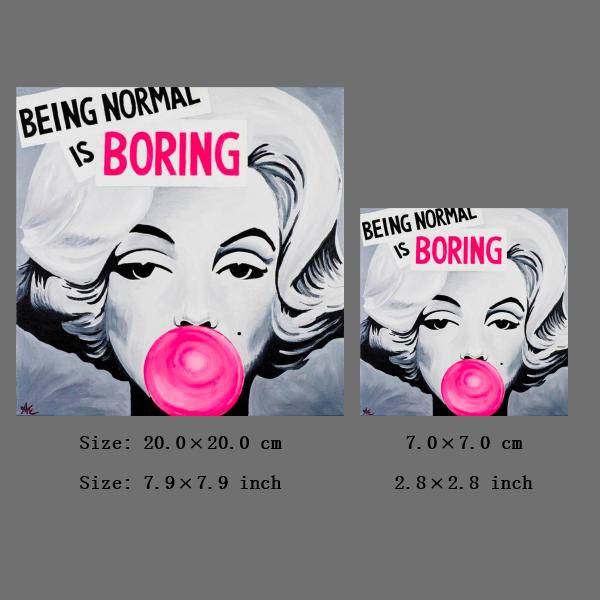 Adesivi Termici alla Moda sui Vestiti Marilyn Monroe Toppe da Stirare Dipinti Divertenti Strisce Trasferimenti Termosensibili Distintivi Personalizzati