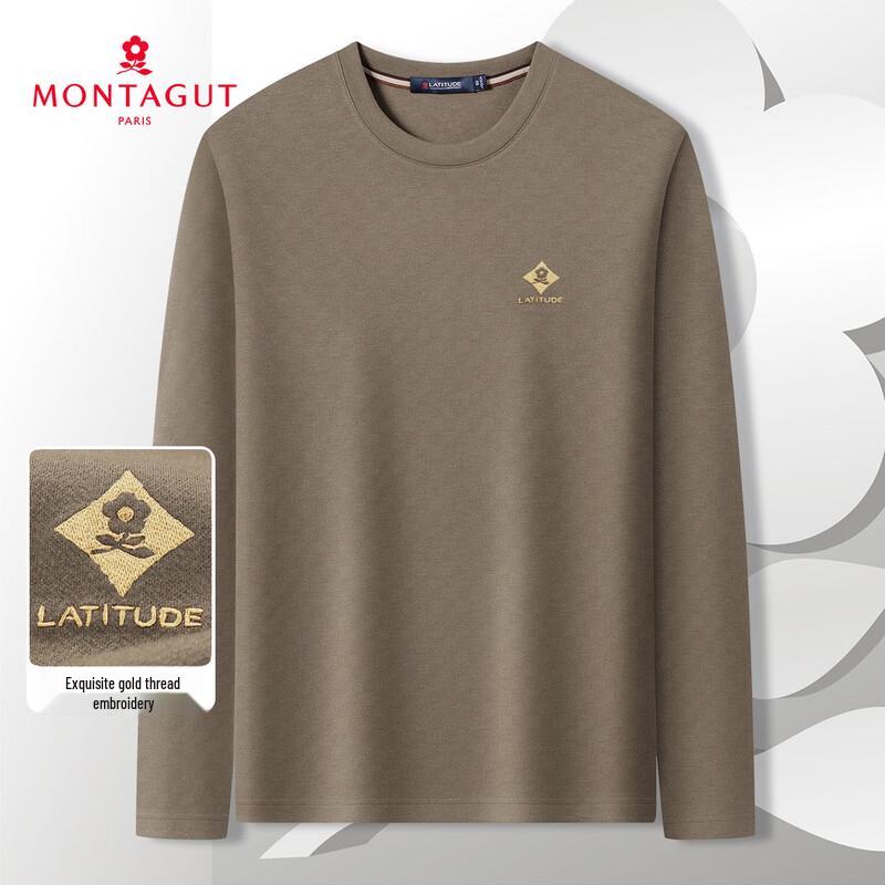 

MONTAGUT Men s Warm De-Velvet Long-Sleeve T-Shirt 50