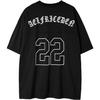 Aelfric Eden Pánská trička s potiskem síťoviny Číslo Unisex Oversized Grafická trička Krátký rukáv Ležérní tričko Y2k Top