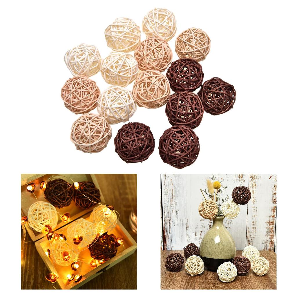Wicker Rattan Balls Decorative Ball Decor Ornament Home Decoration Craft DIY