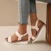 Fashion Women's Toe Wedge Summer Buckle Strap Gladiator Shoes Fashion Espadrilles Platform Sandalias Trend Anti-slip Wear Comfortable
