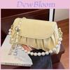 Pu Chain Embellished Clutch Bag With Pearl Detail For Daily Fashion Accessory