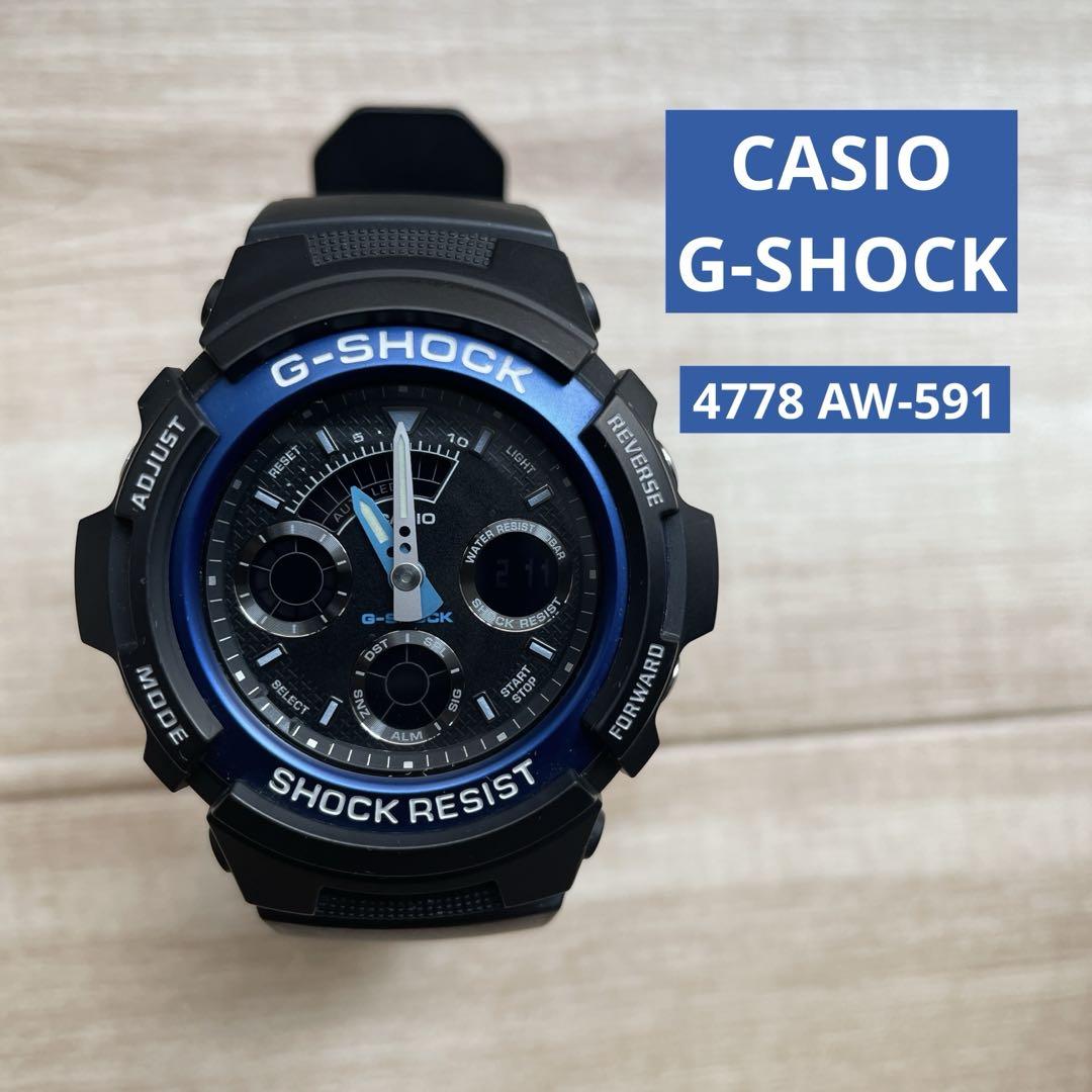 

[USED] CASIO G-SHOCK Black/Blue 4778AW-591
