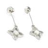 Les Trésors De Lily [G8702] - Silver Earrings 'Goddess Opal' Silver White (rhodium-plated) - 12x30 Mm