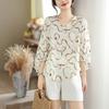 DIMANAF 2026 Women Plus Size New Summer Blouse Shirt Thin Casual Loose Lady Tops Print Shirts
