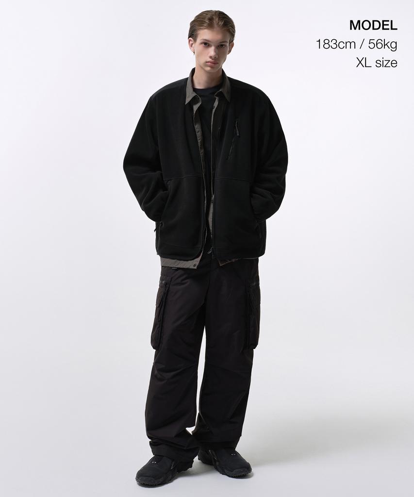 Musinsa Standard [City Leisure] Polar Fleece V-Neck Jacket [Black]