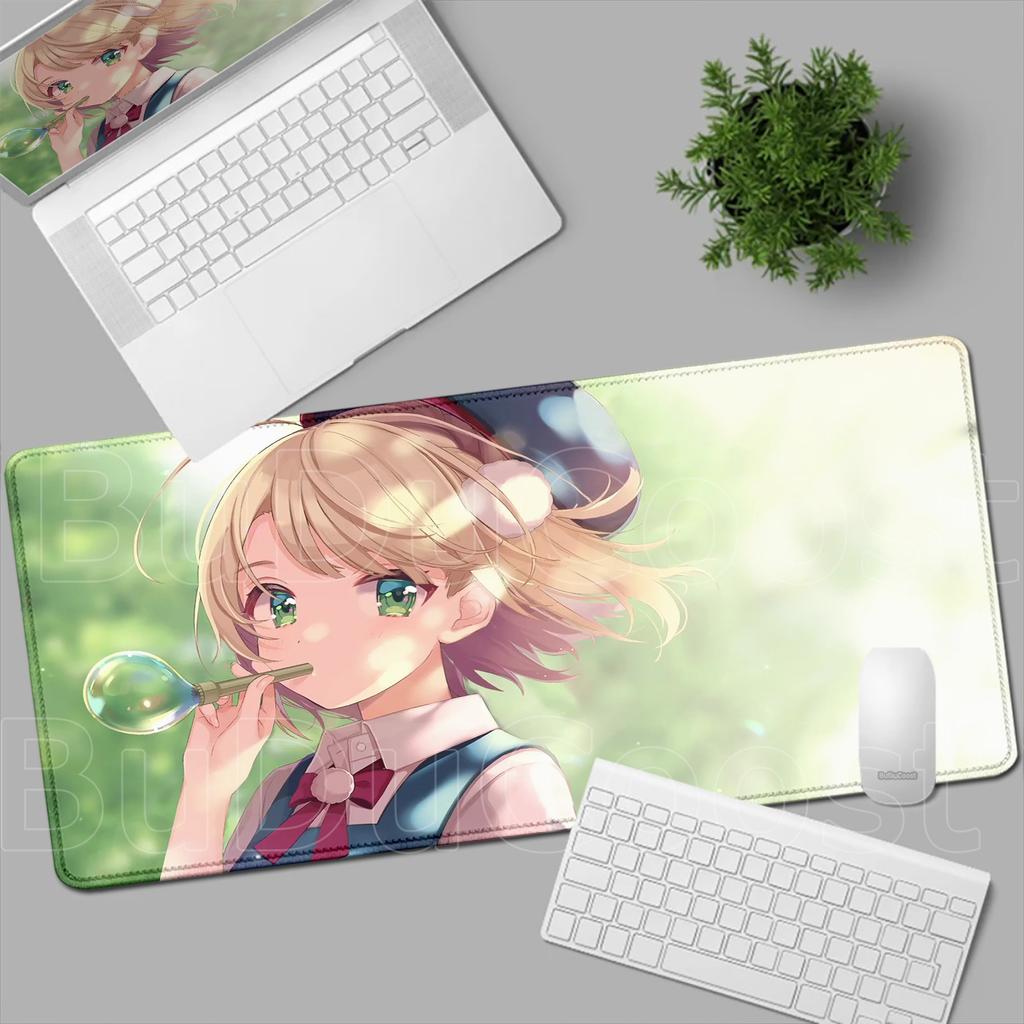 Popular Songs Shukusei Loli Kami Requiem Shigure Kawaii Girl Shigure Ui MousePad HD Non-Slip Rubber Speed Anti-fray Keyboard Mat