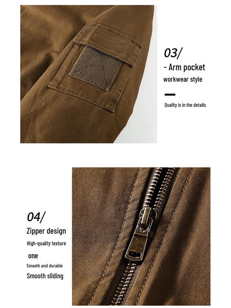 2025 Men's Autumn/Winter Plus Velvet Thick Warm Casual Workwear Jacket 2520
