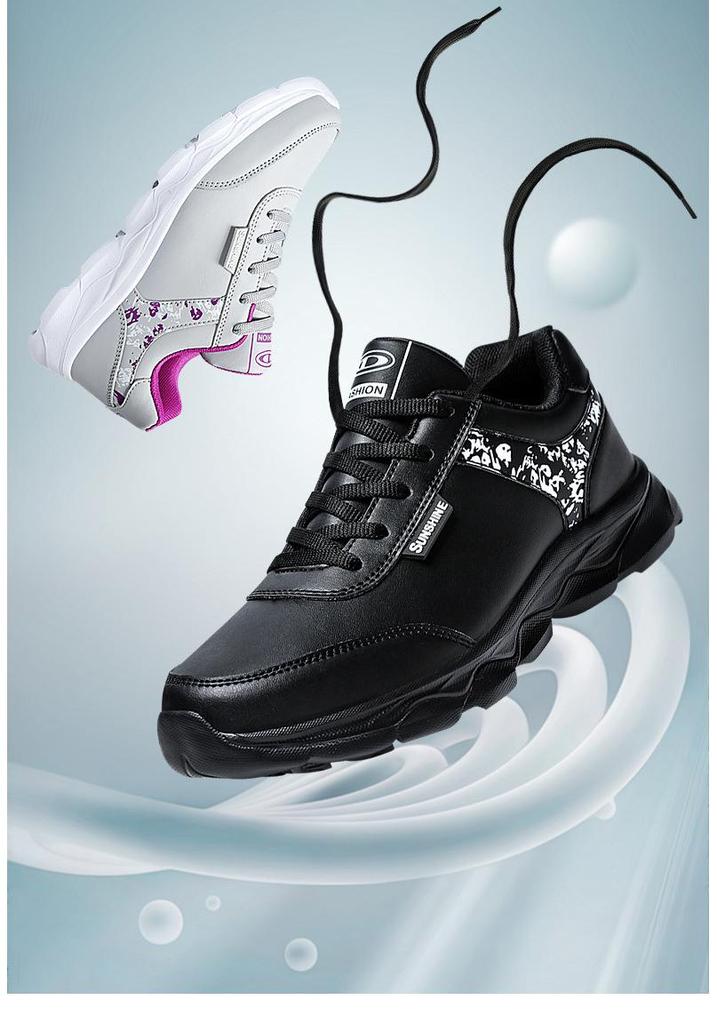 Women's Lightweight Waterproof Leather Running Shoes
