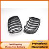For BMW E81 E87 E82 E88 128i 130i 135i 2008-2013 Front Bumper Kidney Grille Double Line Racing Grill Glossy Black Grill Hood