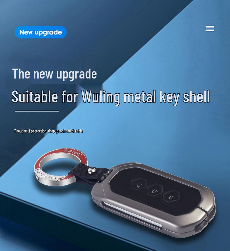 Wuling Capgemini Car Key Premium Metal Protective Case with Buckle