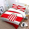 Red and White Striped Shield Bedding Bedding Duvet Cover Set Duvet Cover Pillowcases  (1 * Duvet Cover 2 * Pillowcases, Without Duvet Insert)