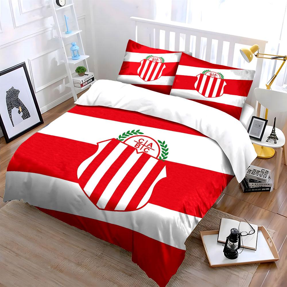 Red and White Striped Shield Bedding Bedding Duvet Cover Set Duvet Cover Pillowcases (1 * Duvet Cover 2 * Pillowcases, Without Duvet Insert)
