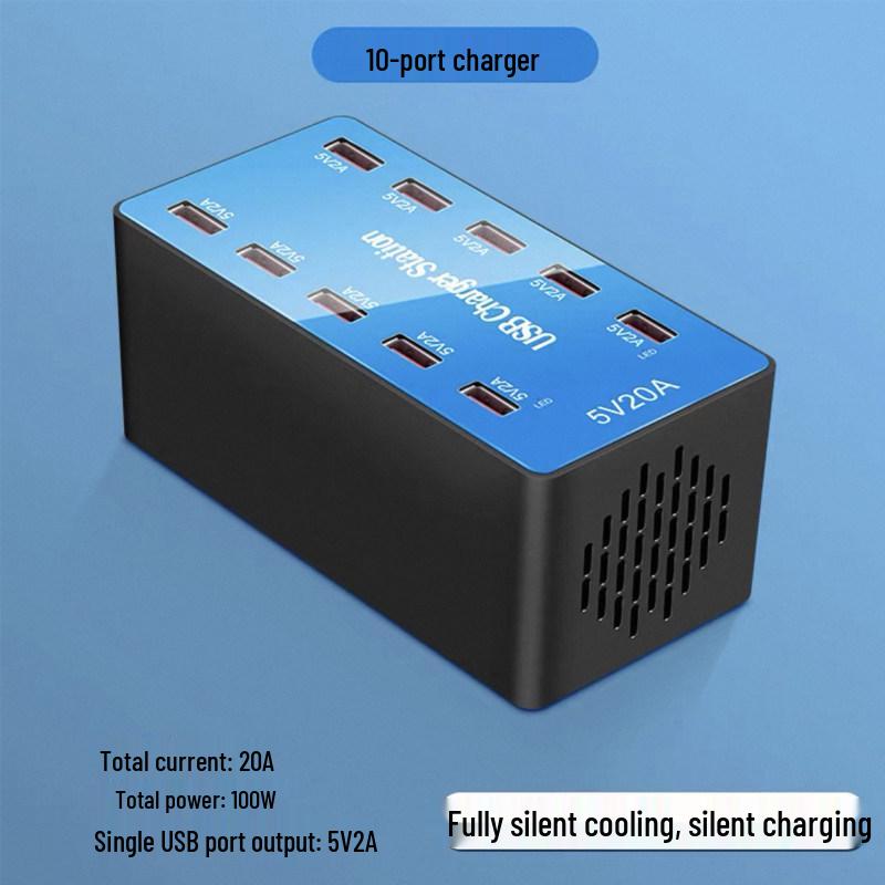 Multi-Port USB Charger Station: Fast Desktop Charger with 10, 20, or 50 Ports for Phones