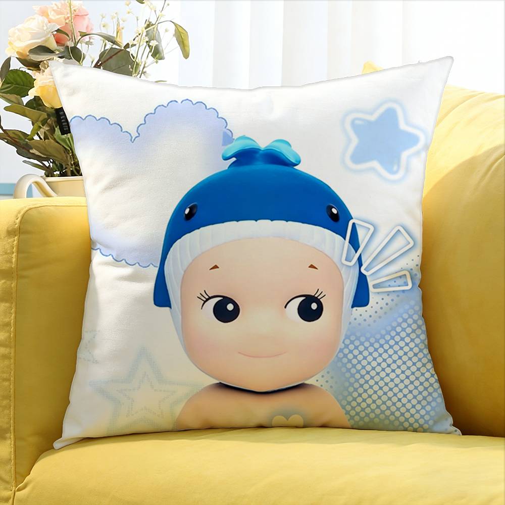Lovely Sonny Angel Fruit Various Sizes Square Pillow Case For Car Home Bedchamber Decor