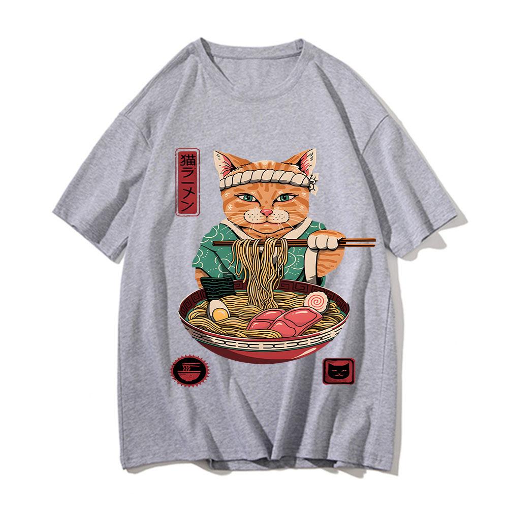 

Cute RaUnisex T Shirts for Unisex Japanese Cat Tshirt Summer Cotton Short Sleeve Graphic T Shirts Unisex Clothing Cartoon Streetwear 4XL