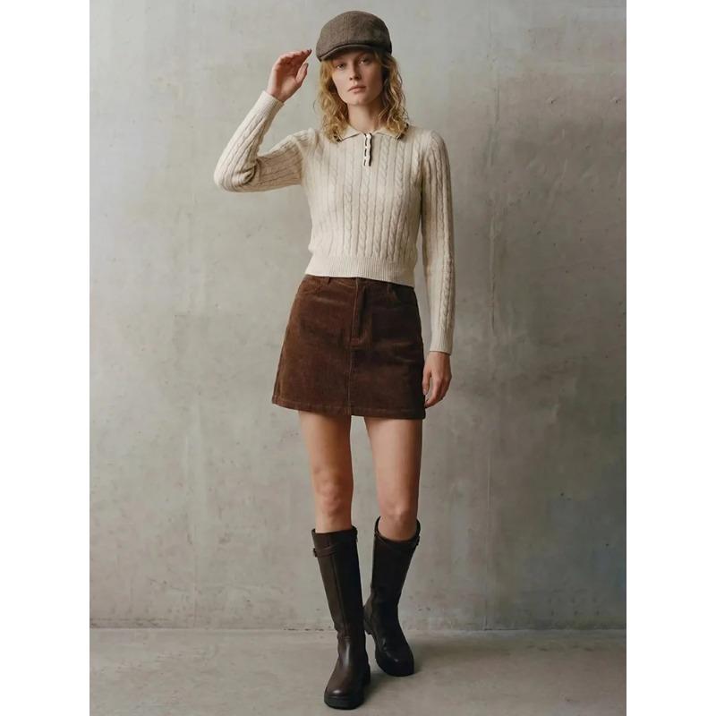 Spring Corduroy Mini Skirt Burgundy Women Brown Vintage A Line Short Skirts Short Corduroy Beige