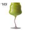 Bicchiere Tazza Calice Curvo con Base a Piede, Tazza Onda, Bicchieri Decorativi Creativi per Cocktail, Tazza con Base a Spirale Novità Strumento Calice da Bar per Vino Cocktail