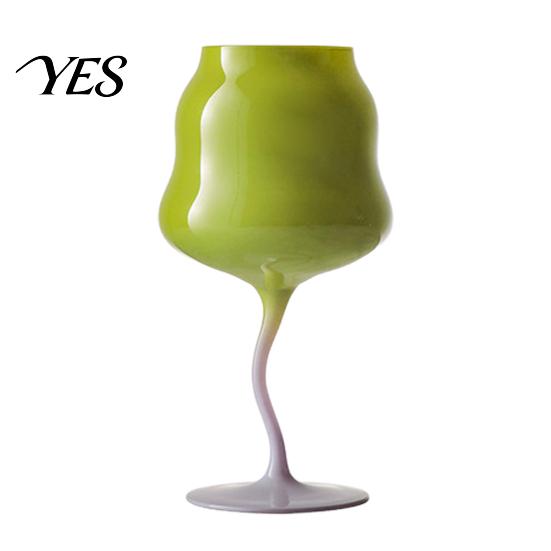 Bicchiere Tazza Calice Curvo con Base a Piede, Tazza Onda, Bicchieri Decorativi Creativi per Cocktail, Tazza con Base a Spirale Novità Strumento Calice da Bar per Vino Cocktail