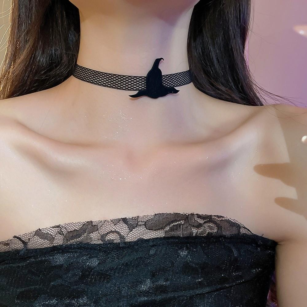 Reticular Halloween Dark Choker Collarbone Chain Pendant Chain Neck Accessories