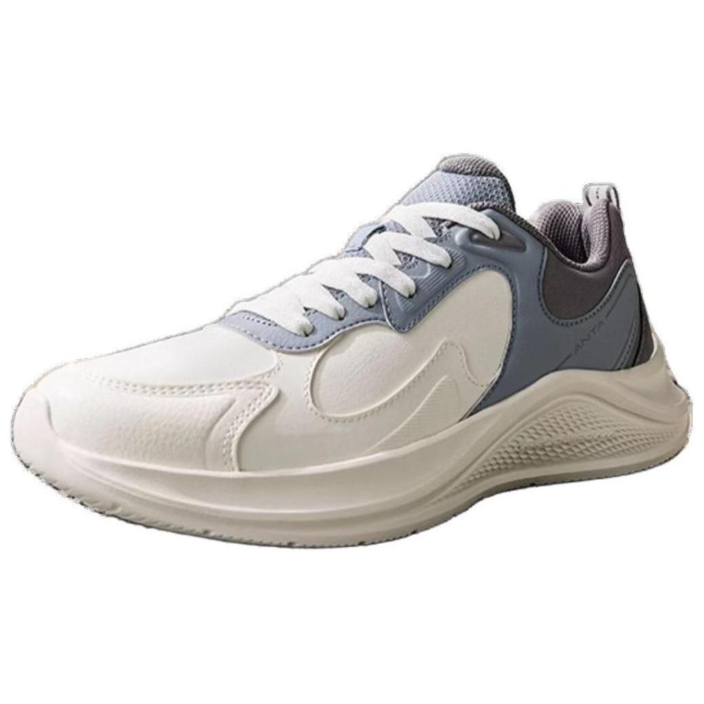 Anta Comfortable Breathable Low-Top Casual Running Shoes Men sneaker White Blue 912435518-4