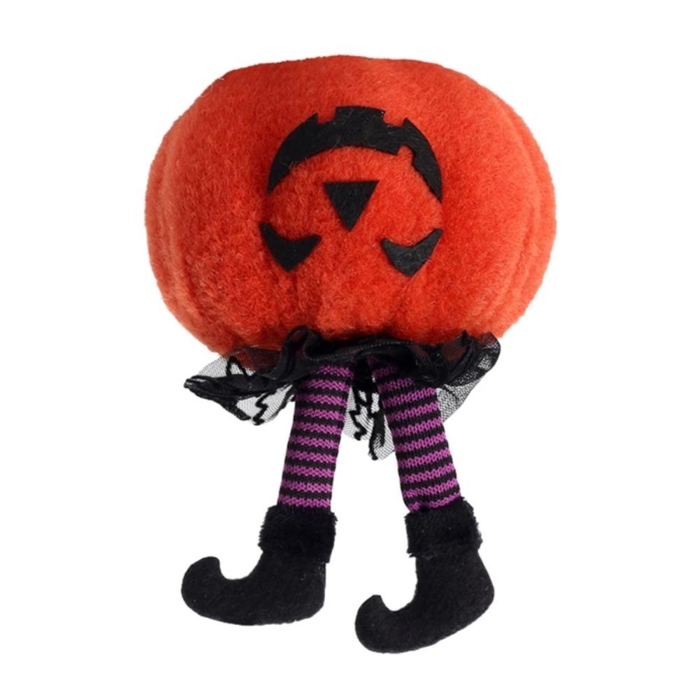 Soft Pumpkin Throw Pillow Funny Witches Boot Leg Pumpkin Doll Pumpkin Plush Toy Home Decoration