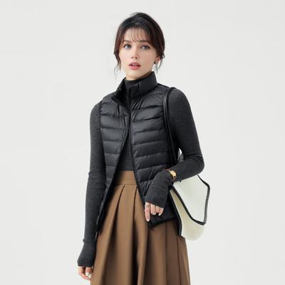 Puffer Vest for Women Slim Fit Lightweight Quilted Sleeveless Jacket Zip Up Stand Collar Padded Down Coat Winter Warm Outerwear