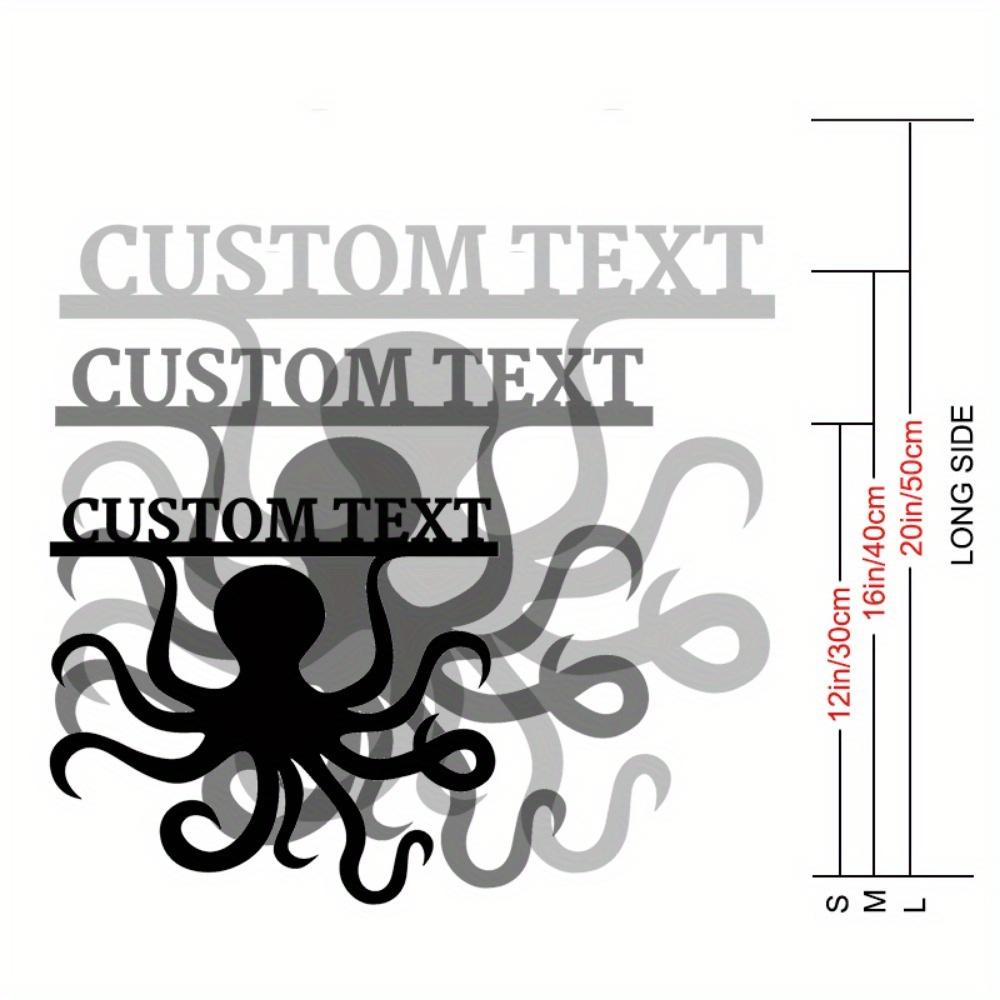 

Custom Octopus Metal Door Plaque Handmade Engravable Address Numbers Retro Outdoor Wall Decor 30cm
